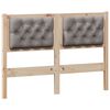 vidaXL Hoofdbord Anders Bruin en taupe 135 cm Massief grenenhout
