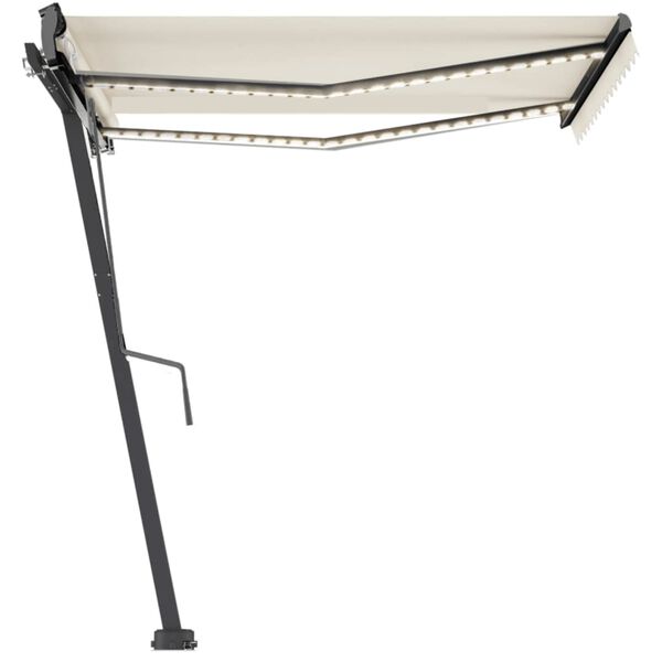 vidaXL Luifel vrijstaand automatisch 350x250 cm cr&egrave;mekleurig