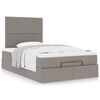 vidaXL Ottoman bed met matras 120x190 cm stof taupe