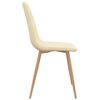 vidaXL Eetkamerstoelen 4 st stof crèmekleurig