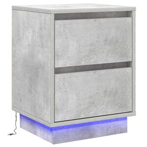 vidaXL Nachtkastje Beton Grijs 39 x 34,5 x 50 cm Bewerkt hout