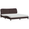 vidaXL Bed met matras "Hvar" stof donkerbruin 180x200 cm