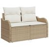 vidaXL Tuin Sofa Set met kussen met opslag 10 pcs Beige en Cr&egrave;me
