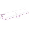 vidaXL Wastafelblad 180x60x(2-6) cm behandeld massief hout lichtbruin
