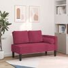 vidaXL Chaise longue met kussens fluweel wijnrood