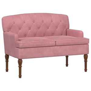 vidaXL Loungebank met knopencomfort Roze 111 x 65 x 79 cm Fluweel