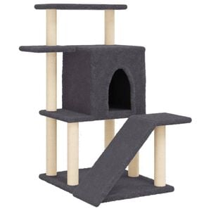 vidaXL Kattenmeubel met sisal krabpalen 97 cm donkergrijs