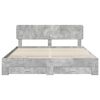 vidaXL Bedframe met hoofdeinde Beton Grijs 180 x 200 cm Bewerkt hout