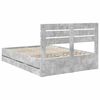 vidaXL Bedframe met lade Beton Grijs 160 x 200 cm Ingenieurshout