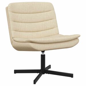 vidaXL Draaistoel Cr&egrave;me 63 x 75 x 76 cm Stof