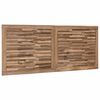vidaXL Hoofdbord Wandgemonteerd Naturel 120 cm Massief Teakhout