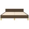 vidaXL Bedframe zonder matras stof donkerbruin 140x200 cm