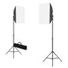vidaXL Fotostudioset met softboxlampen en achtergrond