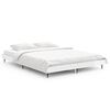 vidaXL Bedframe bewerkt hout hoogglans wit 140x190 cm