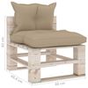 vidaXL 4-delige Loungeset met kussens pallet grenenhout