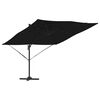 vidaXL Roma Parasol Zwart 286 x 285 x 265 cm Polyester en Aluminium