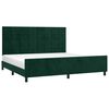 vidaXL Bedframe zonder matras 200x200 cm fluweel donkergroen