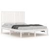 vidaXL Bedframe massief hout wit 120x190 cm