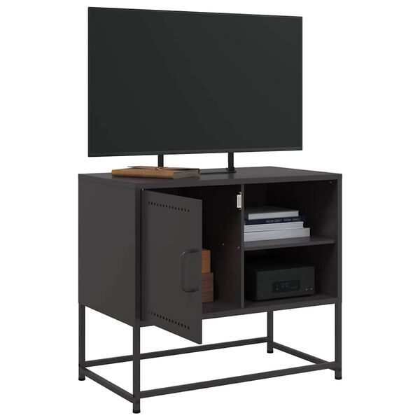 vidaXL Tv-meubel 68x39x60,5 cm staal zwart
