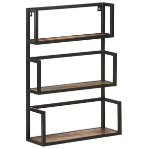 vidaXL Wandrek 60x20x85 cm massief gerecycled hout