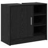 vidaXL Badkamerkast Zwart Eiken 63 x 29 x 55 cm Bewerkt hout