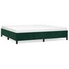 vidaXL Bedframe zonder matras 200x200 cm fluweel donkergroen