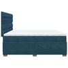 vidaXL Boxspring met matras fluweel blauw 200x200 cm