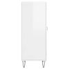 vidaXL Dressoir 34,5x34x90 cm bewerkt hout hoogglans wit