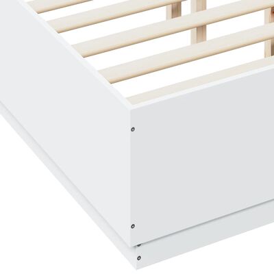 vidaXL Bedframe bewerkt hout wit 120x190 cm