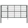 vidaXL Tuinpoort met palen staal 350x120 cm antraciet