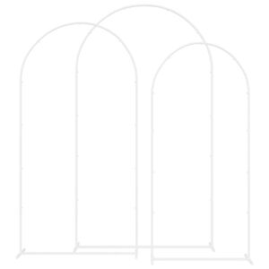 vidaXL Trouwrand 3 st Wit 120 x 40 x 217 cm Staal