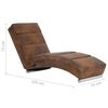 vidaXL Massage chaise longue kunstsu&egrave;de bruin