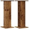 vidaXL Plantenstandaards 2 st 30x30x80 cm bewerkt hout oud houtkleurig