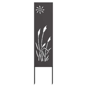 vidaXL Tuin Privacy Screen Zwart 32 x 140 cm Koudgewalst staal