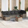 vidaXL Tuin Sofa Set 8 pcs Grijs Poly riet