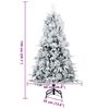 vidaXL Kunstmatige Inklapbare Kerstboom Wit 150 cm PE en PVC