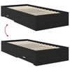 vidaXL Bedframe met hoofdeinde Zwart Eiken 90 x 200 cm Bewerkt hout