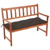 vidaXL Tuinbank met kussen 120 cm massief acaciahout