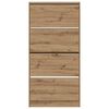 vidaXL Schoenenkast Artisan Eiken 80 x 21 x 163,5 cm Bewerkt hout