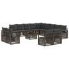 vidaXL Tuinbankenset 14 st Grijs poly rattan
