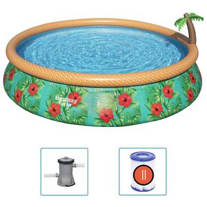 Bestway Fast Set Zwembadset Paradise Palms opblaasbaar 457x84 cm