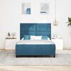 vidaXL Boxspringbed met hoofdeinde Donkerblauw 140 x 190 cm Fluweel