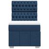vidaXL Boxspring met matras stof blauw 100x200 cm