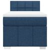 vidaXL Boxspring met matras stof blauw 80x200 cm