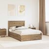 vidaXL Bedframe met lade met hoofdeinde met opslag Bewerkt hout