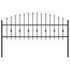 vidaXL Spike Fence ASTEN 200 x 110 cm Gepoedercoat staal Zwart