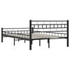 vidaXL Bedframe staal zwart 140x200 cm