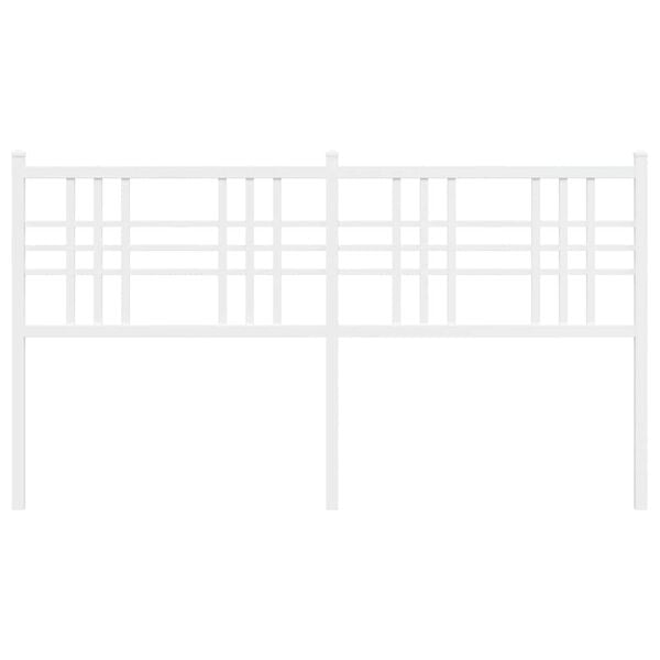 vidaXL Vervangend hoofdbord 160 cm metaal wit
