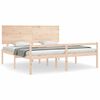 vidaXL Seniorenbed met hoofdbord massief hout