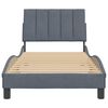 vidaXL Bedframe zonder matras "Hanko" 80x200 cm fluweel donkergrijs